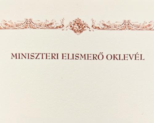 Miniszteri elismerésben részesültek kollégáink